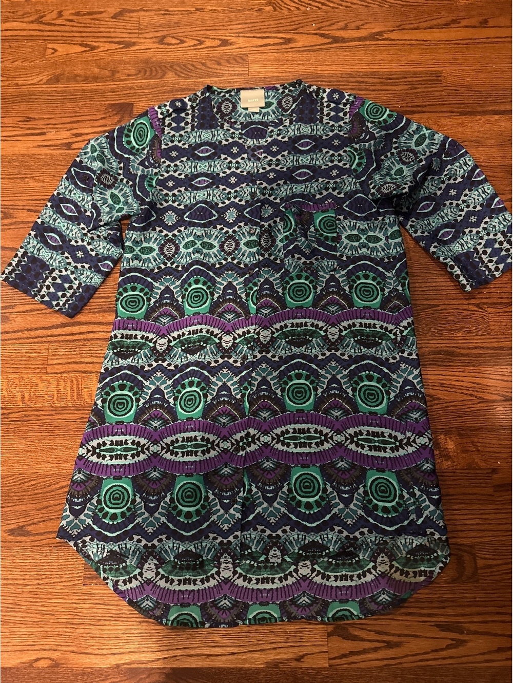Anthropology Maeve Colorful Shirt Dress Size Large